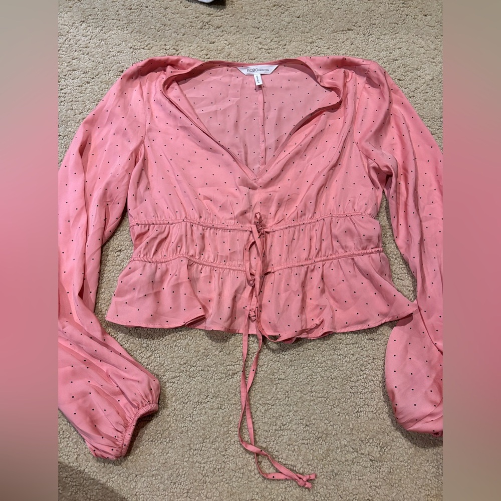 BCBG pink blouse